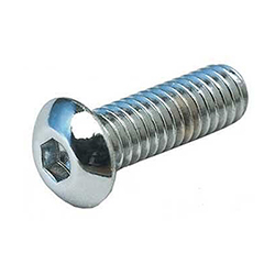 SAE CHROME BUTTON HEAD ALLEN 10 PACK (COARSE THREAD)